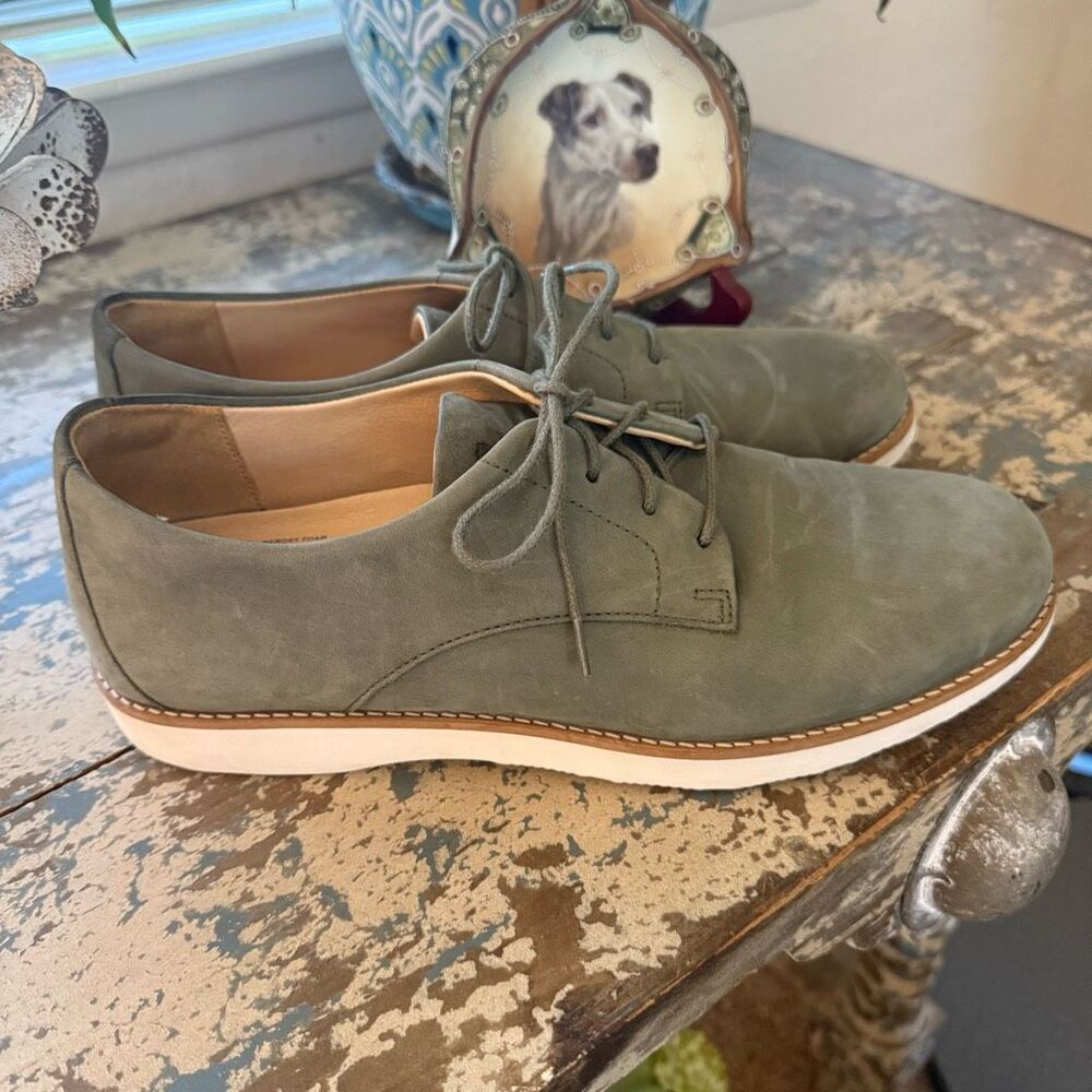 Samuel Hubbard W1101 Sage Green Nubuck Oxford Shoes Size 9.5 Academia, Preppy - Picture 2 of 16